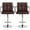Brown, variant on Yaheetech PU Leather Bar Stools with Armrests and Footrest, Set of 4, Black