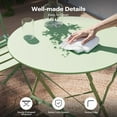 thumbnail image 7 of LAUSAINT HOME 3-Piece Outdoor Folding Bistro Set, Outdoor Furniture Set with Premium Frame for Balcony, Garden, Green, 7 of 7