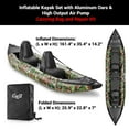 thumbnail image 4 of SereneLife 2 Person Inflatable Kayak Double Kayak W/ Aluminum Paddles, Repair Kit Lightweight, Camo, 4 of 7