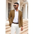 thumbnail image 2 of COOFANDY Men's Casual Blazer Slim Fit Black Suit Jackets Cotton Herringbone Sport Coats, 2 of 5