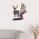 thumbnail image 3 of Arte de pared de metal: decoración de ciervos para colgar en la pared, escena de bosque, arte de pared para interiores y exteriores, obra de arte de animales, decoración Marrón rústico, 3 of 9