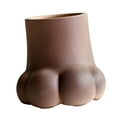 thumbnail image 4 of Florero de Cerámica con Forma de Garra de Gato, Florero de , Elegante Recipiente para Arreglos Florales Hecho a Mano para Cocina, Estudio, Of Marrón, 4 of 8