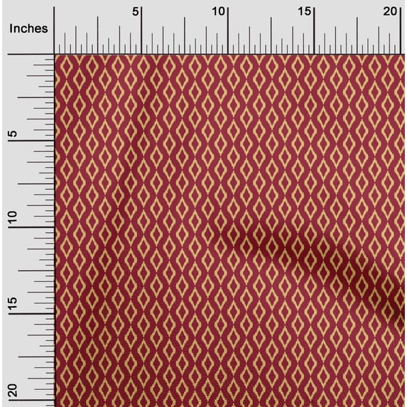 oneOone Viscose Jersey Fabric Geometric Ikat Print Sewing Fabric BTY 60 Inch Wide