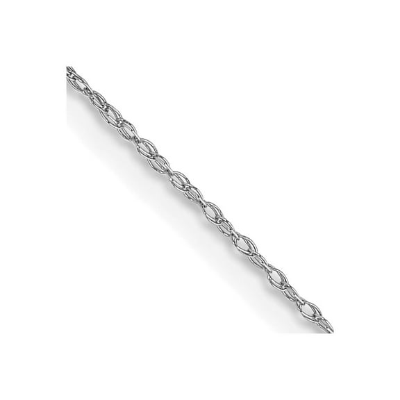 TheJewelryHut Designer 10k White Gold .5mm Carded Cable Rope Chain
