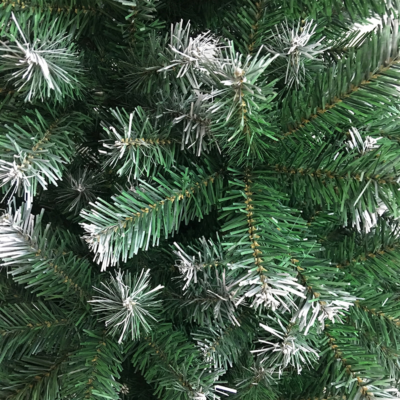 Astoutdoor 6 ft Christmas Tree with 650 Branches, Light Green and White, Iron Base