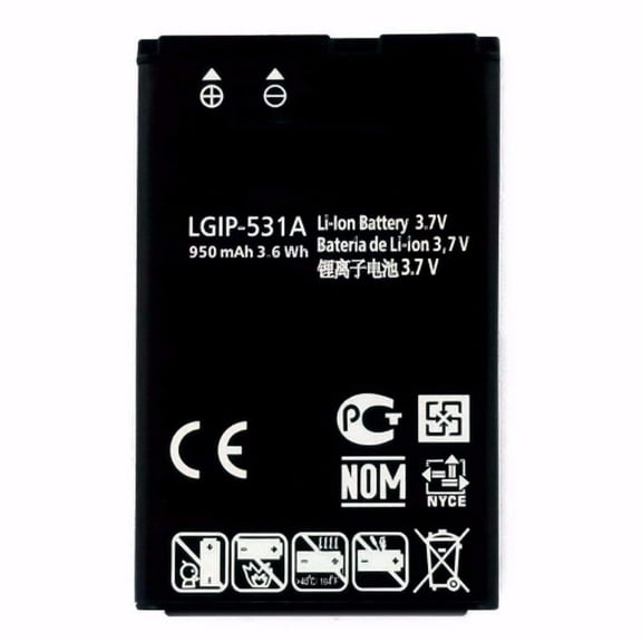 LG LGIP-531A 950mAh Replacement Battery For LG Feacher Flip Phones