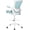 Sky Blue, variant on YANGLI Tall Office Chair for Standing Desk, Drafting Chair with Footrest Ring, PU Leather Recline High Office Chair with Adjustable Lumbar Support