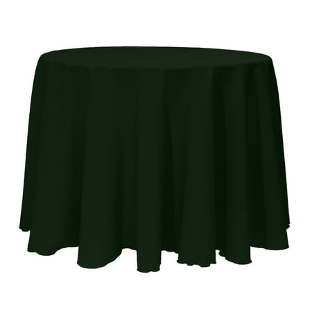 

Ultimate Textile (3 Pack) 120-Inch Round Polyester Linen Tablecloth - for Wedding Restaurant or Banquet use Forest Green