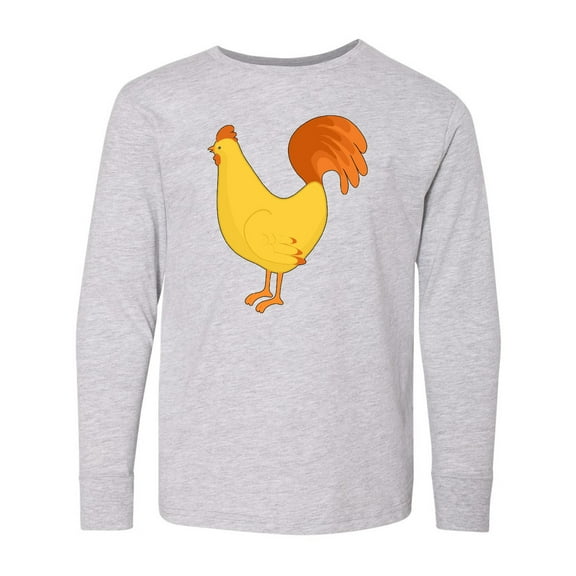 Inktastic Cute Yellow Chicken Long Sleeve Youth T-Shirt