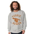 thumbnail image 5 of Veggie Power Cute Vegetarian Fighter Sweatshirt for Men or Women Brisco Brands L, 5 of 5