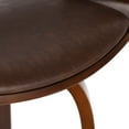 thumbnail image 6 of Noble House Lovejoy Upholstered Swivel Barstool, Dark Brown and Walnut, 6 of 9