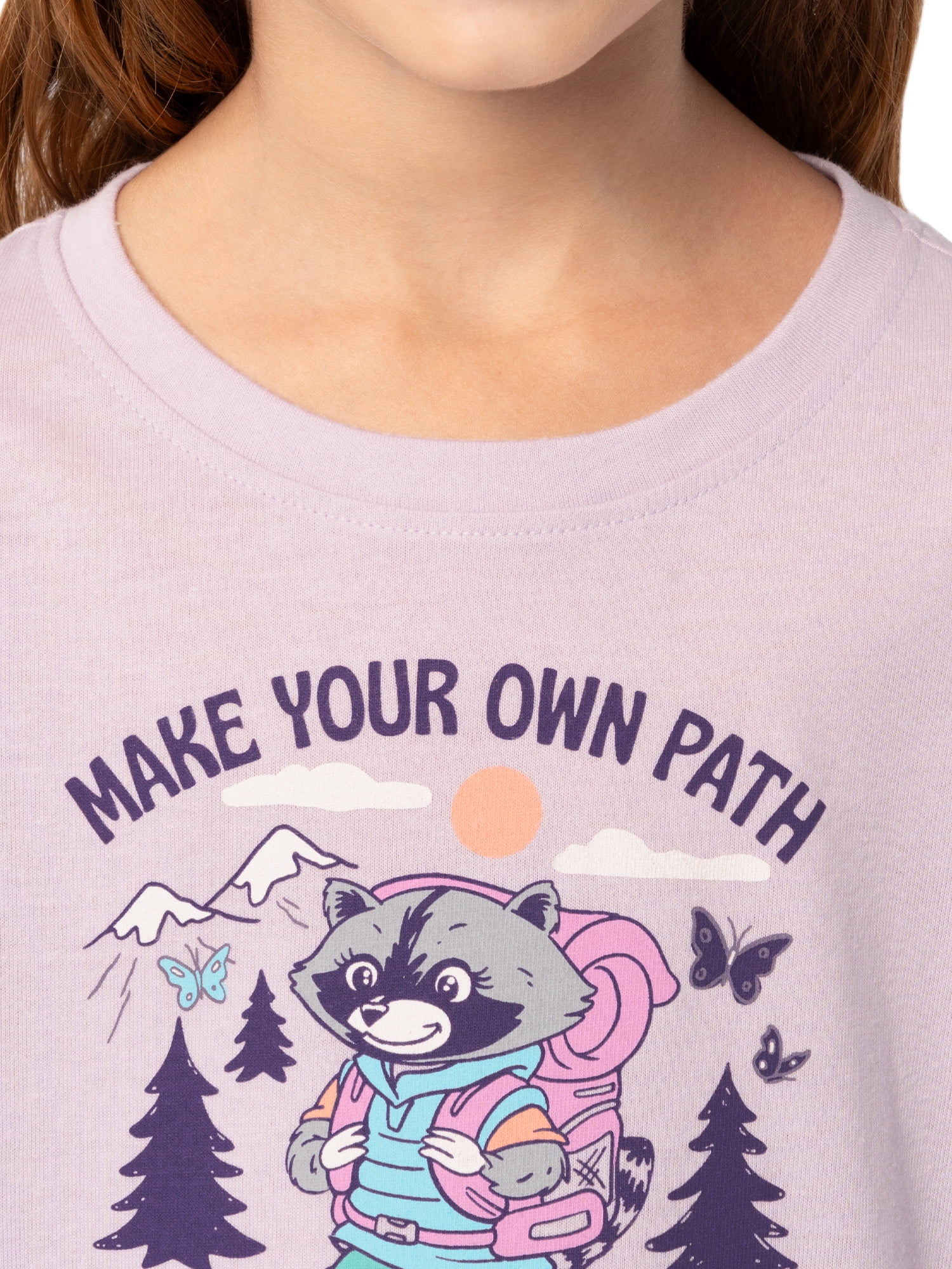 Ozark Trail Girl's Boxy Graphic Tee, Sizes 4-18 & Plus