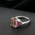 thumbnail image 4 of Gem Stone King 4.50 Ct Oval Red Tiger Eye Red Created Ruby 925 Sterling Silver Ring (Size 8), 4 of 4