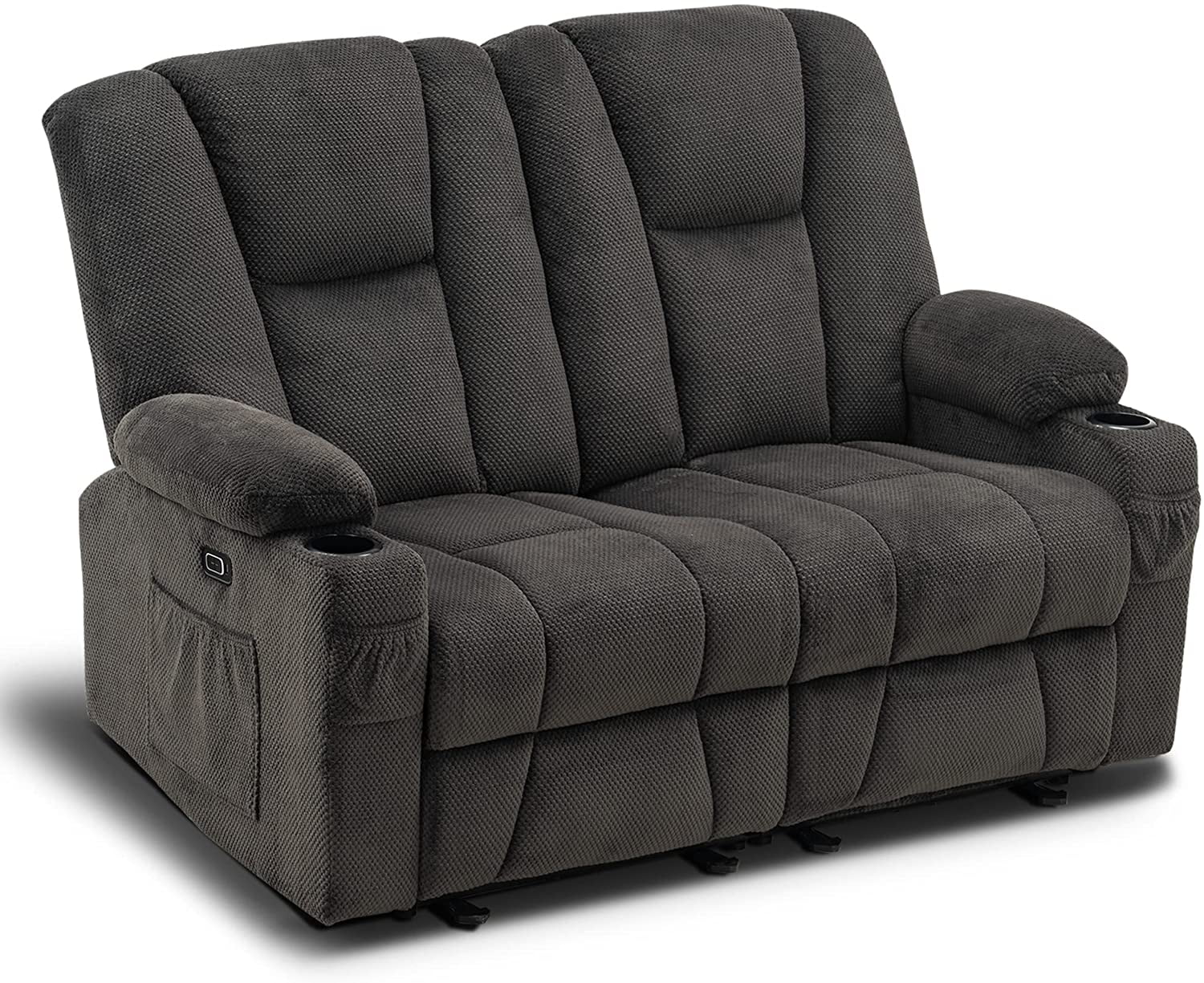 Fabric Power Loveseat Recliner, Electric Reclining Loveseat Sofa