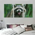 thumbnail image 3 of Ullo0ord Animal Cute Raccoon Peter Walking on Water Canvas Prints Decor Poster Wall Art Hanging Picture Print Bedroom Decorative Painting Posters Room Aesthetic (24×32inch,Framed), 3 of 4