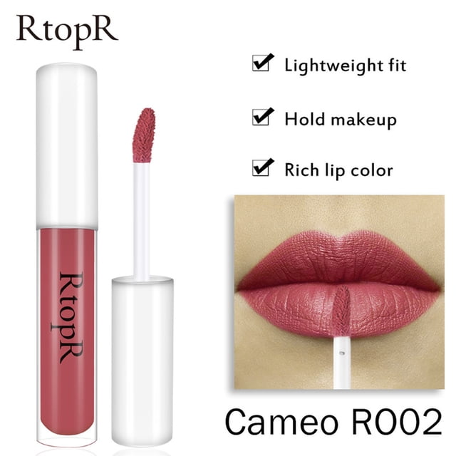 Fiudx Crema En Polvo para Labios, Mate, Barra de Labios Roja, Sin Colorantes, con Esmalte de Labios En Taza.