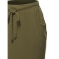 thumbnail image 5 of A2Y Women's Elastic Waist Self Tie Tulip Hem Side Pocket Skirt Dusty Olive 1XL, 5 of 5