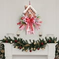 thumbnail image 3 of Dserfhy Gingerbread Christmas Wreath Festive Holiday Door Decoration Farmhouse Wall Hanging All-Weather Seasonal Garland for Porch Decor Classroom Courtyard, 3 of 7