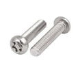 20pcs M3x30mm Button Head Torx Screws - 304 Stainless Steel, T10 Drive, Silver