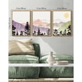 thumbnail image 2 of SHENIFY Landscape Mountain Wall Art Set Watercolor Sunrise Pine Tree Forest Nature Scenry Wilderness Farmhouse Rustic Modern Art Decorative 11x14in3pcs Natural Framed, 2 of 5