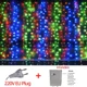 thumbnail image 3 of Decoraciones navideñas de Año Nuevo para el hogar al aire libre Cortina de luces LED impermeables Cadena de carámbanos Guirnalda de calle en la casa Invierno, 3 of 5