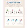 thumbnail image 3 of meross Smart Single Pole Light Switch, Neutral Wire Required, Compatible with Apple HomeKit, Alexa, Google Home, and SmartThings, 2.4GHz Wi, 3 of 8