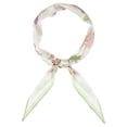 thumbnail image 1 of Bufanda de satén impresa con flores Inspire Chic para mujer, diadema larga de seda con flores, bufandas para el cuello 41.3x10.2" Flor verde claro, 1 of 6