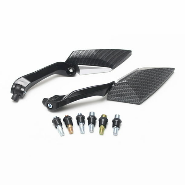 Speravity Pack de 2 Espejos Moto Líneas Hermosas Rotación 360° Vista Trasera Visión Gran Angular Resistencia a la Corrosión Accesorios Accesorios para motos