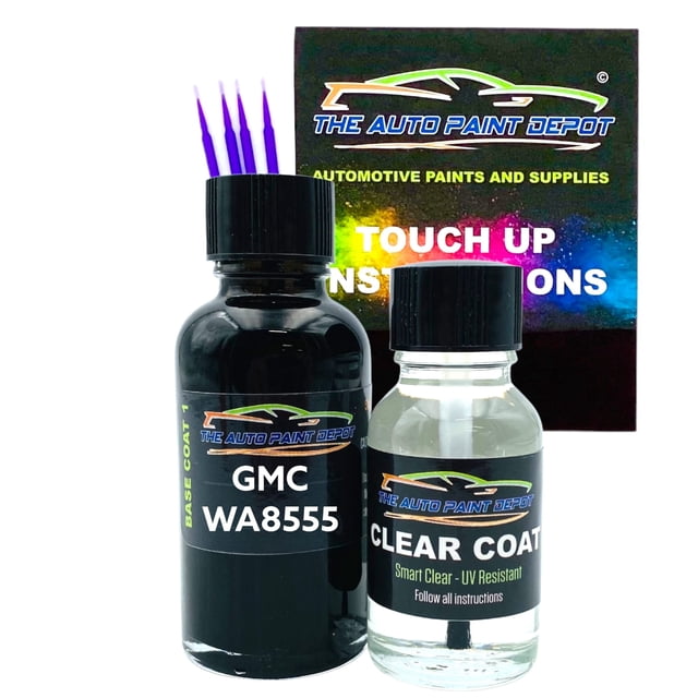 Pintura de retoque para automóviles con depósito de pintura GMC Safari, 30 ml, color negro