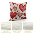 thumbnail image 4 of Qinduosi Valentine Pillow Covers Set Of  Romantic Red Pink Love Heart Decorative Throw Pillow Covers Valentine's Day Wedding Mother's Day Anniversary Linen Cushion Cover Decoration For Couch Sofa, 4 of 5