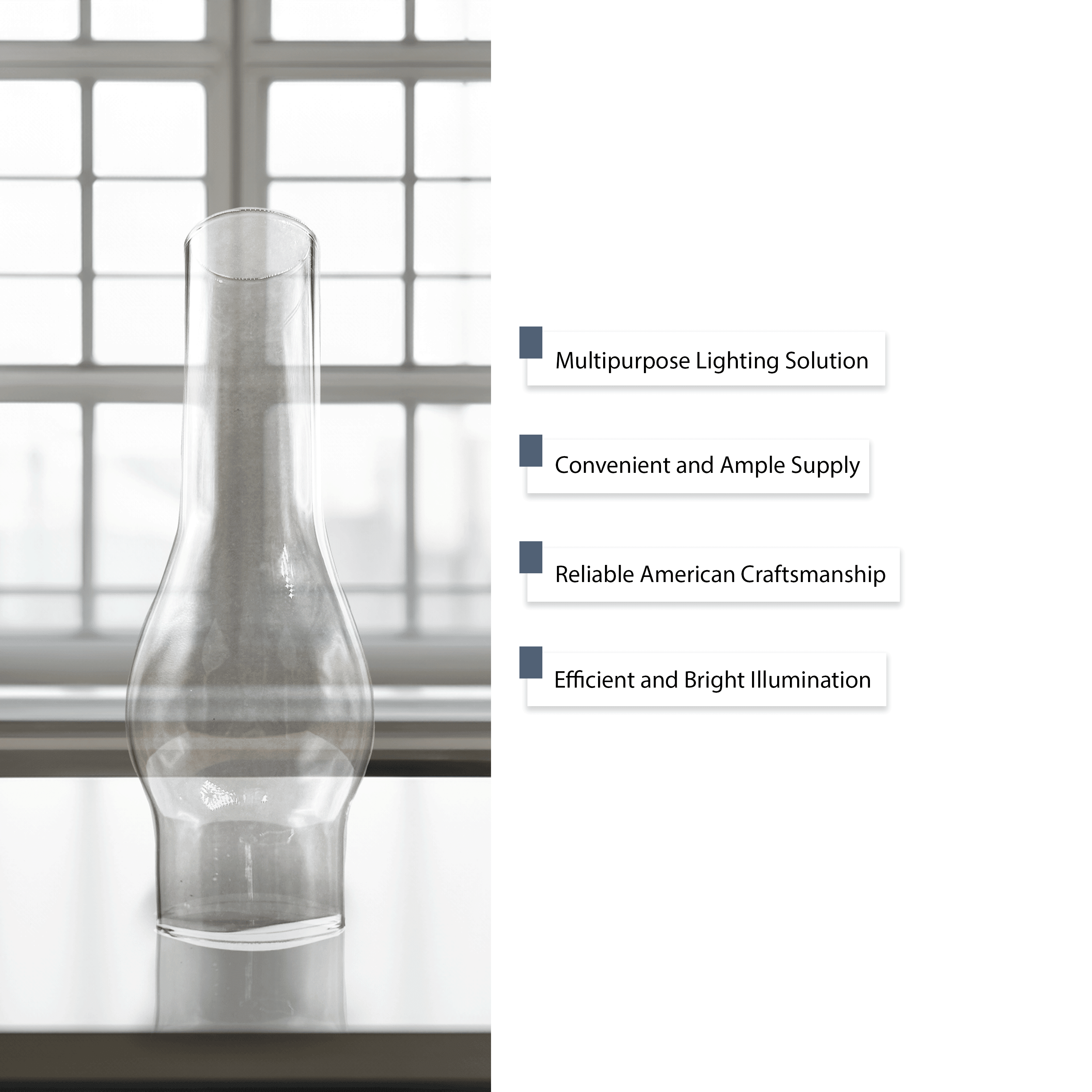 Light of Mine - 1.625" X 6.5" Oil Lamp Replacement Chimney - Clear Smooth Top Borosilicate Chimney for Japanese Burners (1 5/8" x 6 1/2")