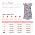 thumbnail image 3 of Fotbe Flamingo Vestido de Dormir para Niñas de 3 a 10 Años, Mangas Cortas, Estilo Princesa, Pijama Camisón con Mangas Voladas-Small, 3 of 6