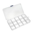thumbnail image 3 of Caja de Almacenamiento de Componentes PP Ajustable 15 Rejillas 170x100x22mm 2 Pcs, 3 of 4