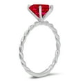 thumbnail image 2 of 2 ct Marquise Cut Simulated Ruby Solitaire 18K White Gold Womens Engagement Ring, 2 of 3
