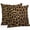 Brown, variant on Throw Pillow Covers 18x18 Inch Set of 2, Leopard Waterproof Outdoor Pillow Covers, Brown Vintage Leopard Print Decorative Cushion Pillowcases for Couch, Sofa, Bed, Garden, Patio