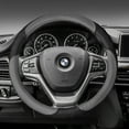 thumbnail image 2 of FH Group Perforated Genuine Leather Steering Wheel Cover Fits 14.5 - Gray/Black, 2 of 4