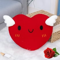 Kugisaki Valentines's Day Heart-shaped Throw Pillows Cute Plush Fluffy Throw Pillows Sofa Cushions for Large Couch Sofa Home Holiday Decorations