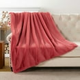 thumbnail image 4 of Home Soft Things Heavy Faux Fur Throw - Coral spice - 50" x 60", 4 of 10