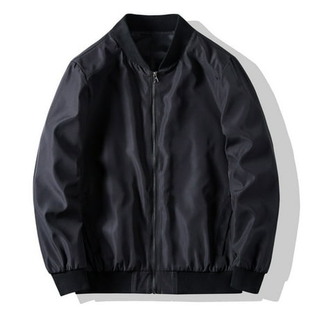 

Larisalt Mens Jackets Casual Men Scrubs Jacket Workwear Revolution Zip Front Black M