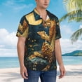 thumbnail image 3 of Balery Leopard Reading Tarot Cards Camisas hawaianas de manga corta para hombre, camisas playeras de corte holgado, camisas de vacaciones con botones,3X-Large, 3 of 7