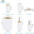 thumbnail image 5 of Bathroom Accessories Set, 6 Pieces Bamboo Bathroom Accessory Set with Soap Dispe, 5 of 5