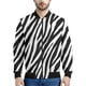 thumbnail image 3 of Chaqueta con estampado de cebra abstracto para hombre y mujer, ropa con estampado 3D de flores, sudadera informal con cremallera, ropa de calle, abrigo, 3 of 5