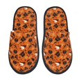 thumbnail image 1 of Fotbe Retro Halloween Pantuflas Peludas para Mujer con Estampado, Zapatillas de Peluche, Zapatos de Invierno para Casa, Uso Interior y Exterior-Large, 1 of 8