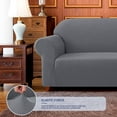 thumbnail image 6 of Subrtex Solid Print Polyester Sofa Slipcover, Light Gray, 6 of 7
