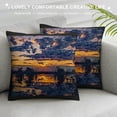 thumbnail image 3 of Orinice Sunset Trees Cloudy Sky Graphic Decorative Cushion Throw Pillow Cover for Home Living Room - Zipper Closure High-Quality 1PC 20x20in, 3 of 5