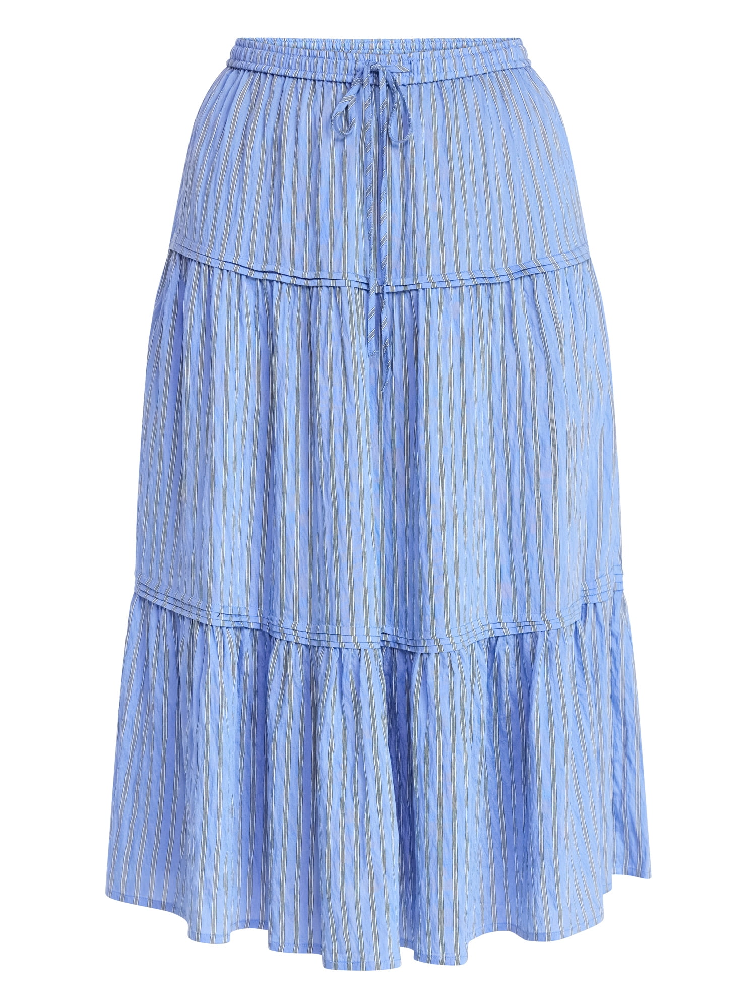 Time and Tru Women's Tiered Print Midi Skirt, Sizes XS -XXXL
