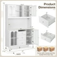 thumbnail image 3 of Gymax 73'' Tall Kitchen Pantry Storage Cabinet w/ LED Lights and Power Outlets, 3 of 10