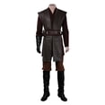 thumbnail image 4 of Disfraz de Anakin para cosplay, uniforme Jedi, cinturón, ropa de caballero de fantasía para Halloween, bata de batalla de película, traje masculino, traje de carnaval, 4 of 5
