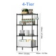 thumbnail image 2 of 4-Shelf Wire Shelving Unit Storage Organizer Shelf Height Adjustable 24''L x 16''W x 47''H Heavy Duty Utility Metal Rack Shelves for Garage Office Kitchen Black, 2 of 7