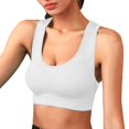 thumbnail image 2 of Women's Color Blocked Back Hollow Vest Gathering Yoga Running Sports Bra, 2 of 3